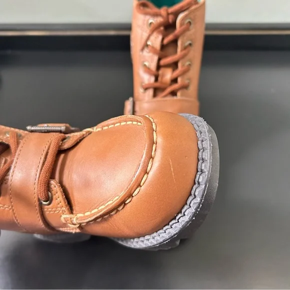 NWOB Polo Ralph Lauren Tan Burnished Leather Lace-Up Ranger Hi II Boot Size 11 - Picture 10 of 10
